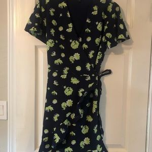 Banana Republic wrap dress with a ruffle hem